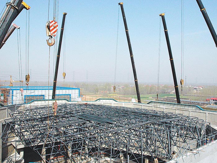 舞钢网架高空滑移法